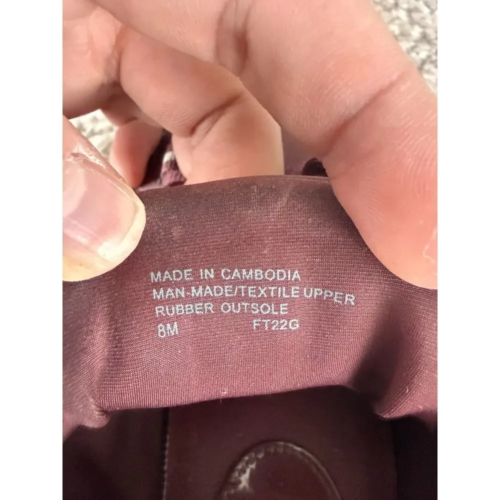 Michael Kors Size 8M FT22G Theo Sport Trainer Sneakers Lace Burgundy‎ Walking